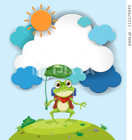 Froggy Day Out with Leaf Umbrella Froggy Day Out with Leaf Umbrella 112278845