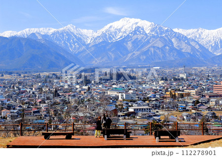 3月の信濃大町からの北アルプス 信州の山々 信州の風景 信州の自然 3月の信濃大町からの北アルプス 信州の山々 信州の風景 信州の自然 112278901