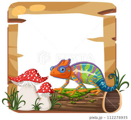 Colorful Chameleon in a Magical Forest Colorful Chameleon in a Magical Forest 112278935