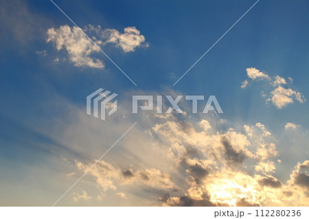 夕暮れの風景　　　信州の風景 112280236