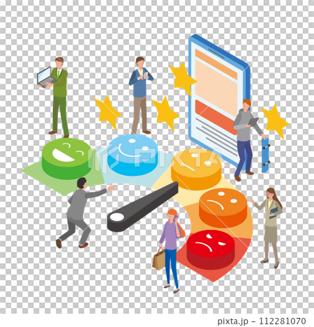 顧客満足度のイメージイラスト 顧客満足度のイメージイラスト 112281070