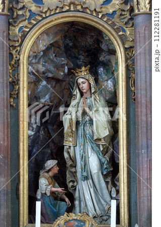 Our Lady of Lourdes altar at Saint Catherine of Alexandria Church in Krapina, Croatia 112281191
