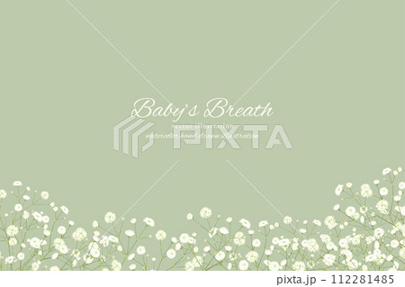 手書きで描いたカスミソウの背景フレーム素材 手書きで描いたカスミソウの背景フレーム素材 112281485