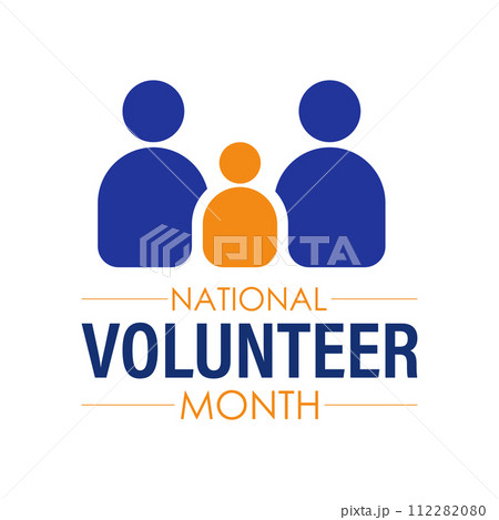 National Volunteer Month celebrated every year of April, Vector banner, flyer, poster and social medial template design. National Volunteer Month celebrated every year of April, Vector banner, flyer, poster and social medial template design. 112282080