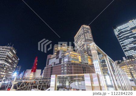 大阪梅田の夜景 HEP FIVE観覧車 阪急百貨店 阪神百貨店 大阪梅田の夜景 HEP FIVE観覧車 阪急百貨店 阪神百貨店 112284220