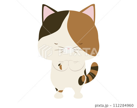 拝む三毛猫 拝む三毛猫 112284960