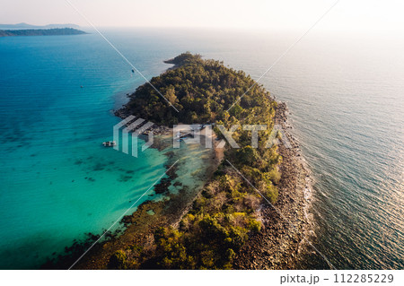 Island and blue water in tropical summer Island and blue water in tropical summer 112285229