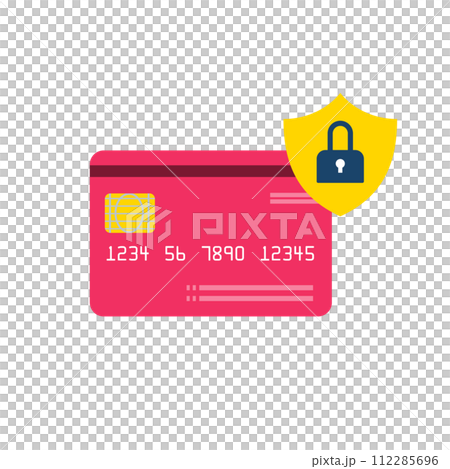 信用卡和安全圖標 112285696