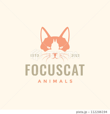 angry cat head pets mascot cartoon vintage hipster logo icon vector illustration angry cat head pets mascot cartoon vintage hipster logo icon vector illustration 112286194
