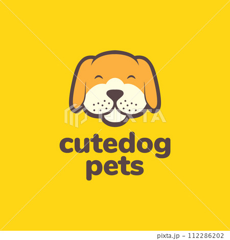 animal pets dog puppy brittany cute mascot cartoon logo design vector animal pets dog puppy brittany cute mascot cartoon logo design vector 112286202