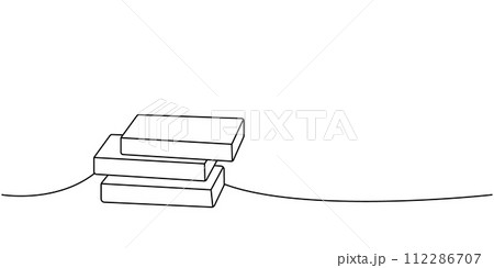 Washing sponge, washcloth one line continuous drawing. Cleaning service tools continuous one line illustration. Vector linear illustration. Washing sponge, washcloth one line continuous drawing. Cleaning service tools continuous one line illustration. Vector linear illustration. 112286707