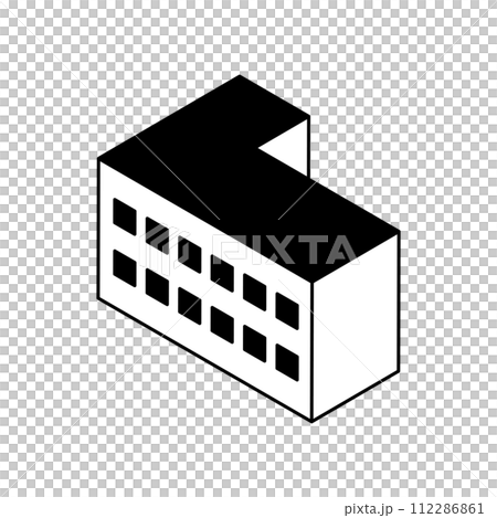 等距建築圖圖標 等距建築圖圖標 112286861