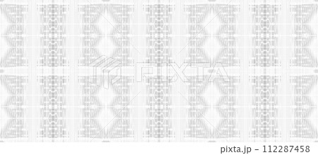 Abstract seamless black and white halftone fashion pillow pattern, grunge  fabric texture 112287458