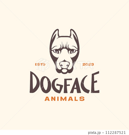 animal pets dog american pit bull terrier head vintage badge logo design vector animal pets dog american pit bull terrier head vintage badge logo design vector 112287521