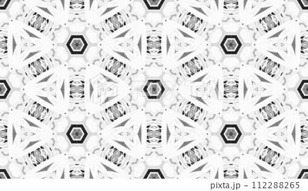 Abstract seamless black and white halftone fashion pillow pattern, grunge  fabric texture 112288265