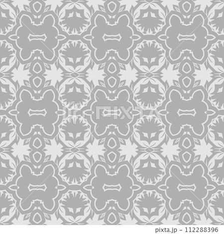 Abstract seamless gray and white tile. Art deco seamless background 112288396
