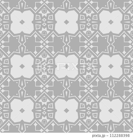 Abstract seamless gray and white tile. Art deco seamless background Abstract seamless gray and white tile. Art deco seamless background 112288398