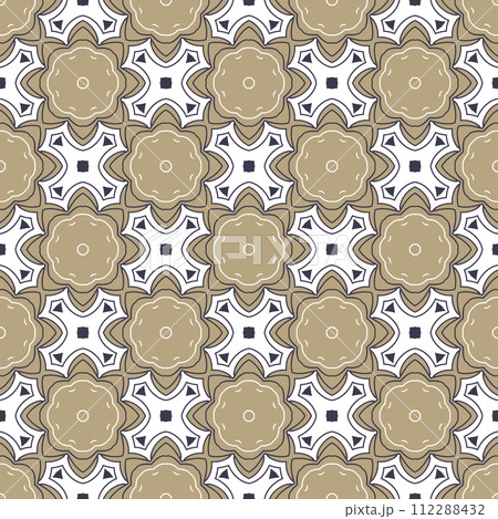 Abstract seamless gold and gray tile. Art deco seamless background 112288432