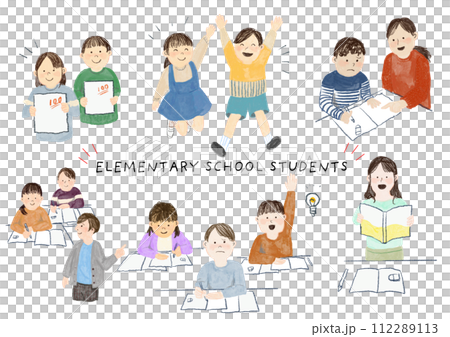 小学生の学校生活、勉強、セット 112289113