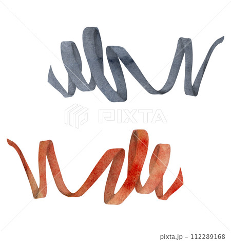 Hand drawn watercolor illustration sewing craft embroidery supplies. Ribbon lace braid zigzag tassel. Set of objects isolated on white background. Design atelier, tailor, hobby shop, fashion boutique Hand drawn watercolor illustration sewing craft embroidery supplies. Ribbon lace braid zigzag tassel. Set of objects isolated on white background. Design atelier, tailor, hobby shop, fashion boutique 112289168