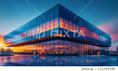 Tall Building With Numerous Windows 112289196