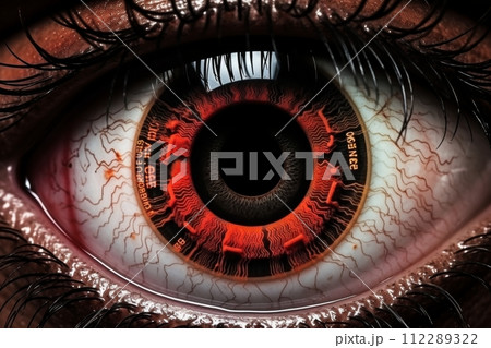 Close up cropped view of eye of womanのイラスト素材 [112289322] - PIXTA