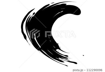 paint brush stroke silhouette, Collection of brush stroke for black ink paint 112290096