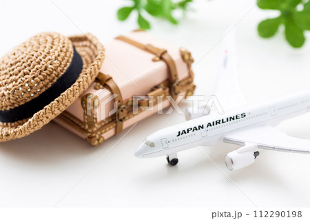 旅行バックのトランクと飛行機 旅行バックのトランクと飛行機 112290198