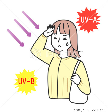 紫外線にさらされる女性 112290438