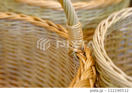 Group of empty wicker baskets Group of empty wicker baskets 112290512