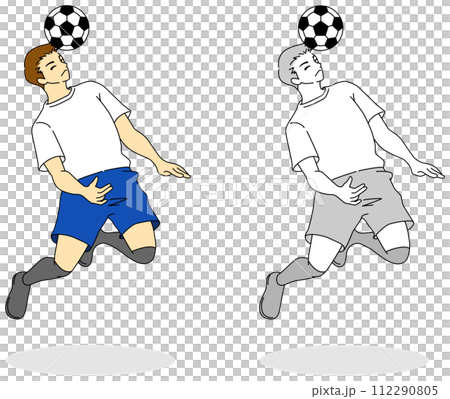 サッカー選手(男性)のイラストセット サッカー選手(男性)のイラストセット 112290805