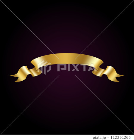Shiny golden ribbon realistic vector illustration design Shiny golden ribbon realistic vector illustration design 112291266