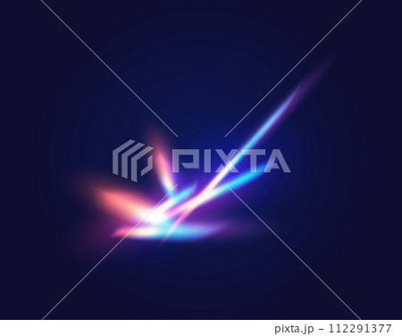 Rainbow light flash effect realistic vector illustration 112291377
