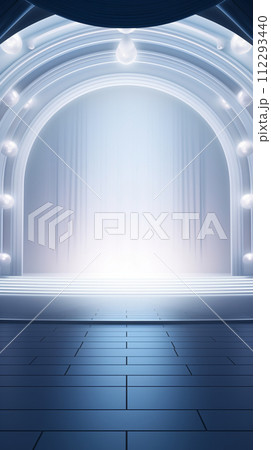 白いステージとスポットライト 白いステージとスポットライト 112293440