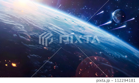 Space Exploration Earth in the Atmospheric Cosmos 112294181