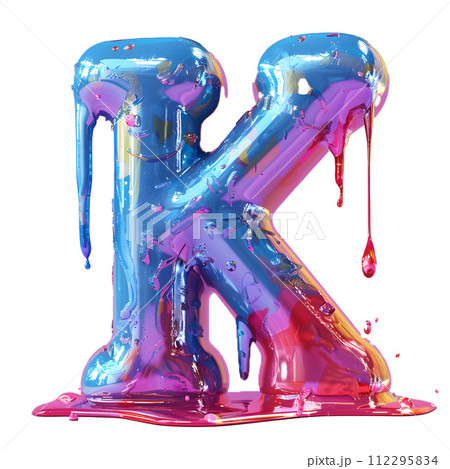 3D liquid letters A to Z dripping with cool, fresh colors with transparent background. 3D liquid letters A to Z dripping with cool, fresh colors with transparent background. 112295834