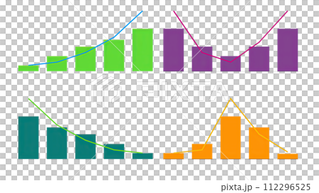 Image of rising and falling graphs Image of rising and falling graphs 112296525