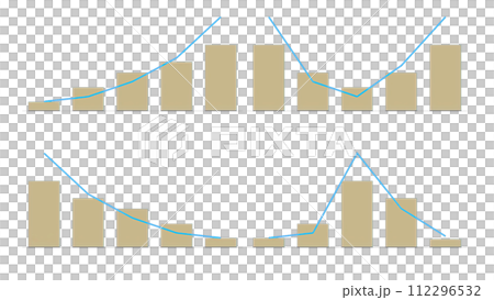 上升和下降圖表的圖像 112296532
