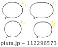 シンプルな吹き出しイラストのセット 112296573
