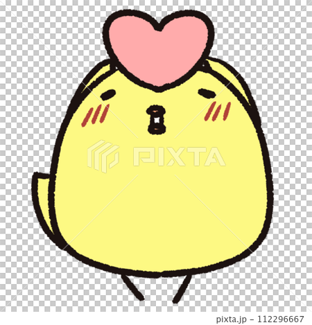 ハートを持ったひよこ ハートを持ったひよこ 112296667