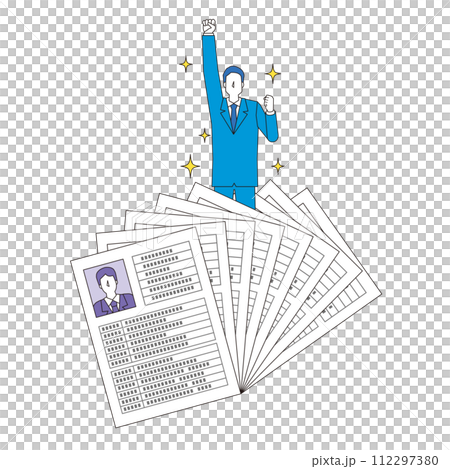 優れた人材を発掘するイメージイラスト 112297380