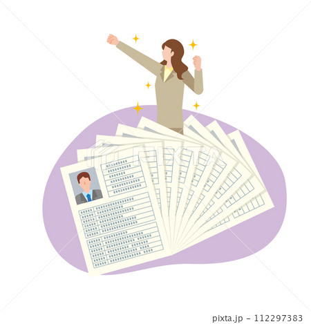 優れた人材を発掘するイメージイラスト 112297383