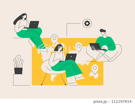 Outsourcing abstract concept vector illustration. 112297654