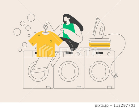Laundry and dry cleaning abstract concept vector illustration. 112297703