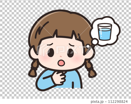 女孩口渴的臉 女孩口渴的臉 112298824