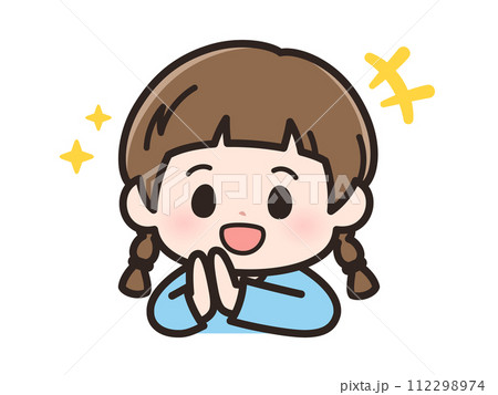 ありがとうの女の子の顔 112298974