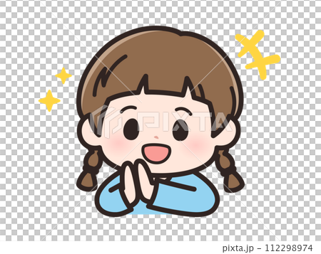 ありがとうの女の子の顔 112298974