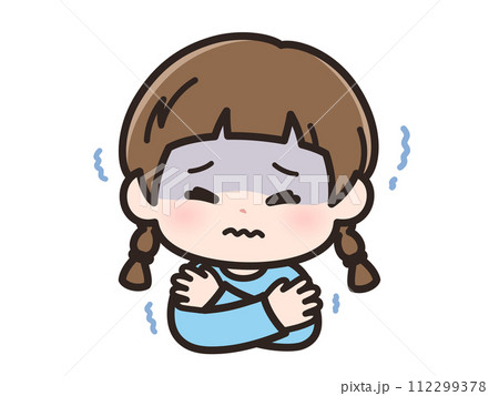 寒いの女の子の顔 112299378
