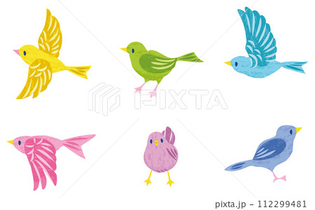 小鳥のイラストセット 112299481