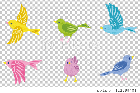 小鳥のイラストセット 112299481